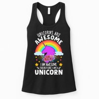 Unicorns Are Awesome I Am Awesome Therefore I Am A Unicorn Womens Tank Top