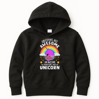 Unicorns Are Awesome I Am Awesome Therefore I Am A Unicorn Kids Hoodie