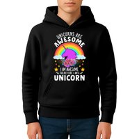 Unicorns Are Awesome I Am Awesome Therefore I Am A Unicorn Kids Hoodie