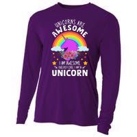 Unicorns Are Awesome I Am Awesome Therefore I Am A Unicorn Cooling Performance Long Sleeve Crew