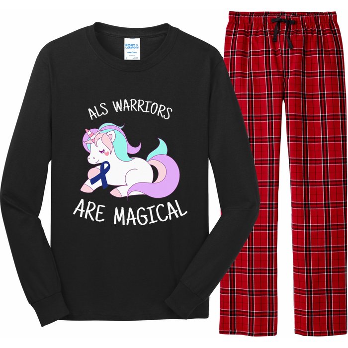 Unicorn ALS Awareness , ALS Warrior Long Sleeve Pajama Set