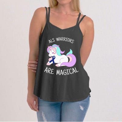 Unicorn ALS Awareness , ALS Warrior Women's Strappy Tank