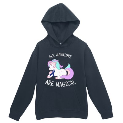 Unicorn ALS Awareness , ALS Warrior Urban Pullover Hoodie