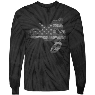 U.S Army Air National Guard Veteran Retired Military Vintage Tie-Dye Long Sleeve Shirt