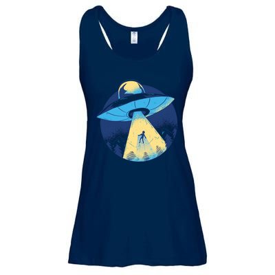 Ufo Alien Abduction Flying Saucer Area 51 Conspiracy Ladies Essential Flowy Tank