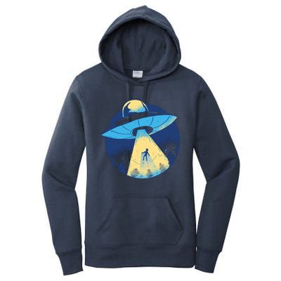 Ufo Alien Abduction Flying Saucer Area 51 Conspiracy Women's Pullover Hoodie