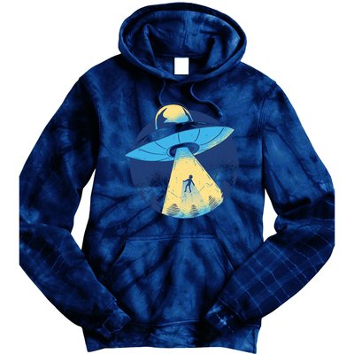 Ufo Alien Abduction Flying Saucer Area 51 Conspiracy Tie Dye Hoodie