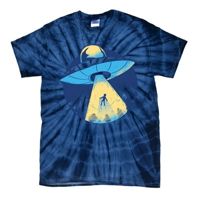 Ufo Alien Abduction Flying Saucer Area 51 Conspiracy Tie-Dye T-Shirt