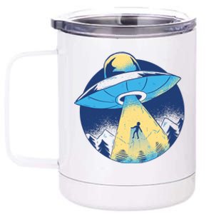 Ufo Alien Abduction Flying Saucer Area 51 Conspiracy 12 oz Stainless Steel Tumbler Cup