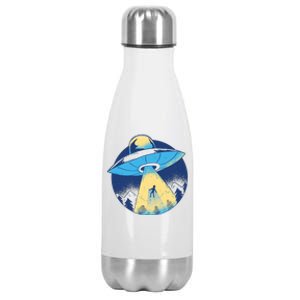 Ufo Alien Abduction Flying Saucer Area 51 Conspiracy Stainless Steel Insulated Water Bottle