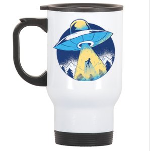 Ufo Alien Abduction Flying Saucer Area 51 Conspiracy Stainless Steel Travel Mug