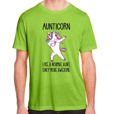 Unicorn Aunt Aunticorn Like A Normal Aunt Only More Awesome Funny Gift Adult ChromaSoft Performance T-Shirt