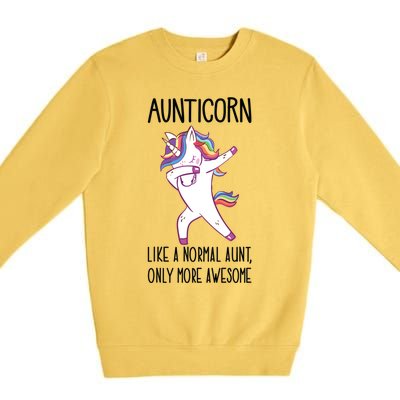 Unicorn Aunt Aunticorn Like A Normal Aunt Only More Awesome Funny Gift Premium Crewneck Sweatshirt