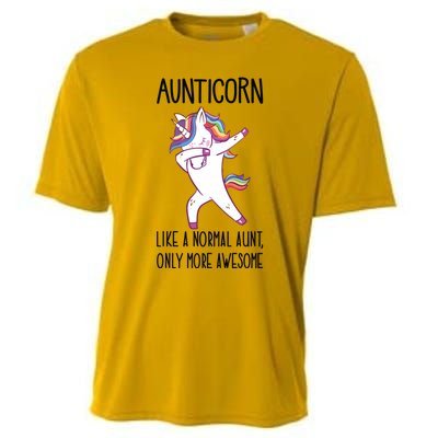 Unicorn Aunt Aunticorn Like A Normal Aunt Only More Awesome Funny Gift Cooling Performance Crew T-Shirt