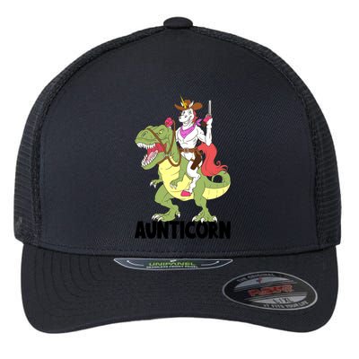 Unicorn Aunt Aunticorn Riding Dinosaur Trex Cow Sheriff Funny Gift Flexfit Unipanel Trucker Cap