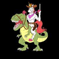 Unicorn Aunt Aunticorn Riding Dinosaur Trex Cow Sheriff Funny Gift City Backpack