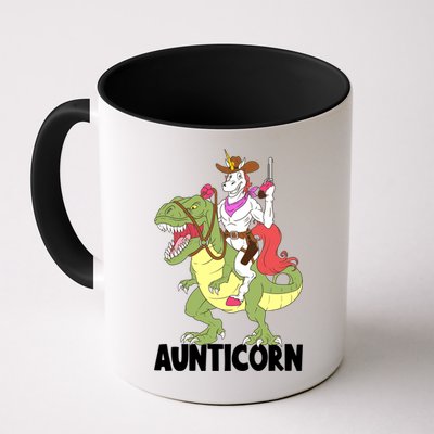 Unicorn Aunt Aunticorn Riding Dinosaur Trex Cow Sheriff Funny Gift Mug