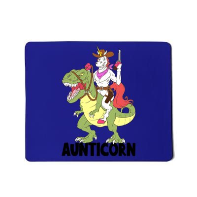 Unicorn Aunt Aunticorn Riding Dinosaur Trex Cow Sheriff Funny Gift Mousepad