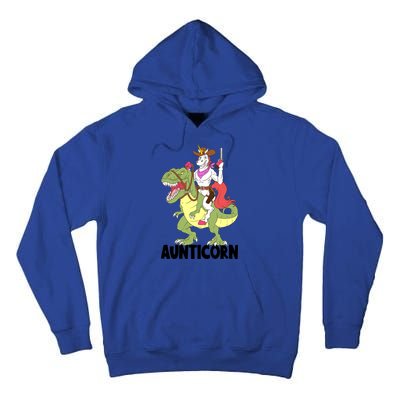 Unicorn Aunt Aunticorn Riding Dinosaur Trex Cow Sheriff Funny Gift Tall Hoodie