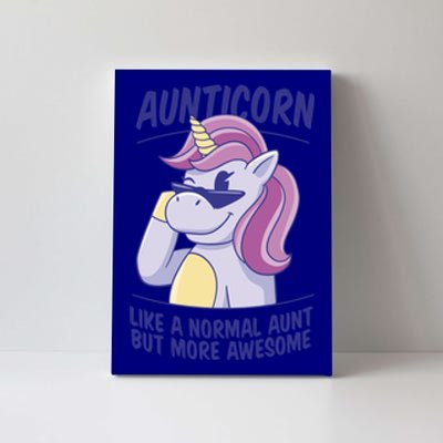 Unicorn Aunticorn Aunt Awesome Gift Canvas