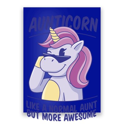 Unicorn Aunticorn Aunt Awesome Gift Poster