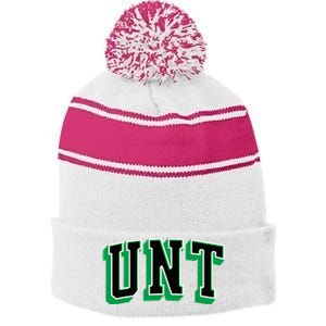 UNT Athletic Arch College University ! Alumni Stripe Pom Pom Beanie