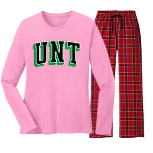 UNT Athletic Arch College University ! Alumni Women's Long Sleeve Flannel Pajama Set 