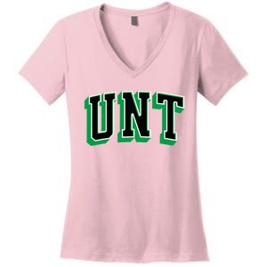 UNT Athletic Arch College University ! Alumni Women's V-Neck T-Shirt