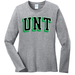 UNT Athletic Arch College University ! Alumni Ladies Long Sleeve Shirt