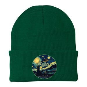 Ufo Aliens And Bigfoot Impressionist Style Novelty Uap Knit Cap Winter Beanie