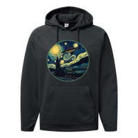 Ufo Aliens And Bigfoot Impressionist Style Novelty Uap Performance Fleece Hoodie