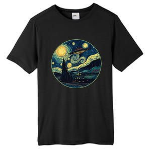 Ufo Aliens And Bigfoot Impressionist Style Novelty Uap Tall Fusion ChromaSoft Performance T-Shirt