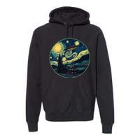 Ufo Aliens And Bigfoot Impressionist Style Novelty Uap Premium Hoodie