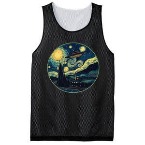 Ufo Aliens And Bigfoot Impressionist Style Novelty Uap Mesh Reversible Basketball Jersey Tank