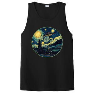 Ufo Aliens And Bigfoot Impressionist Style Novelty Uap PosiCharge Competitor Tank