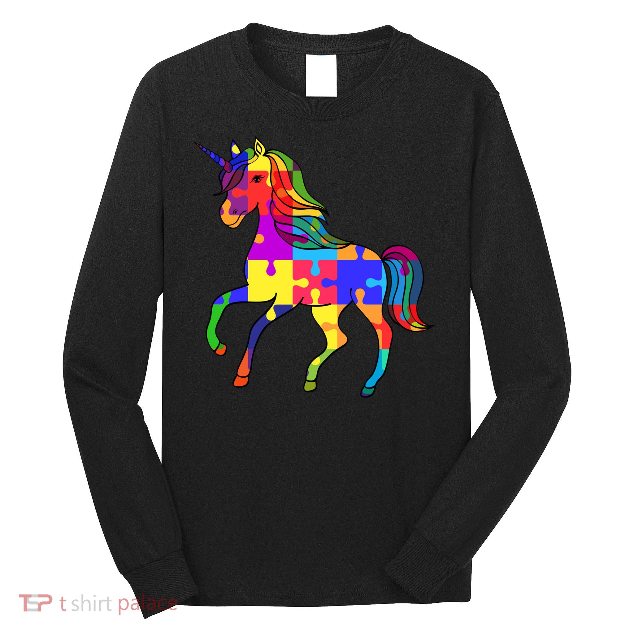 Unicorn Autism Awearness Spectrum Disorder Cool Gift Long Sleeve Shirt