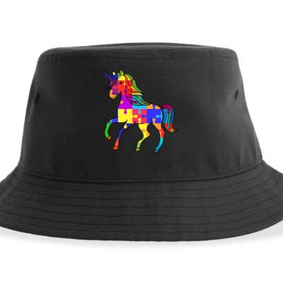 Unicorn Autism Awearness Spectrum Disorder Cool Gift Sustainable Bucket Hat