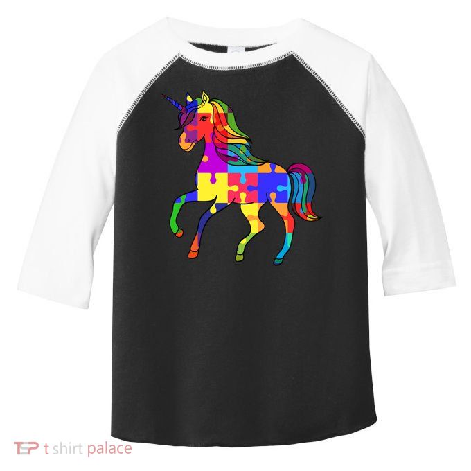 Unicorn Autism Awearness Spectrum Disorder Cool Gift Toddler Fine Jersey T-Shirt