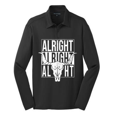 USA Alright Alright Alright Texas Pride Silk Touch Performance Long Sleeve Polo