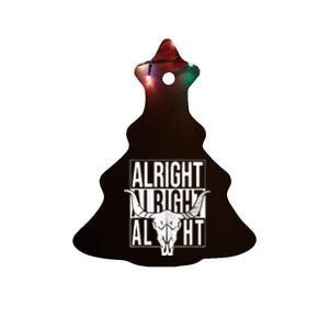 USA Alright Alright Alright Texas Pride Ceramic Tree Ornament