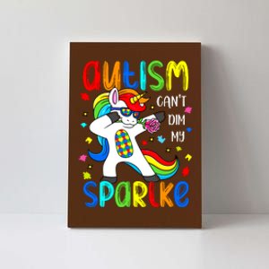 Unicorn Autism Awareness Funny Autism Cant Dim My Canvas