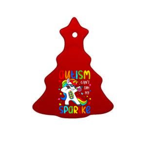 Unicorn Autism Awareness Funny Autism Cant Dim My Ceramic Tree Ornament