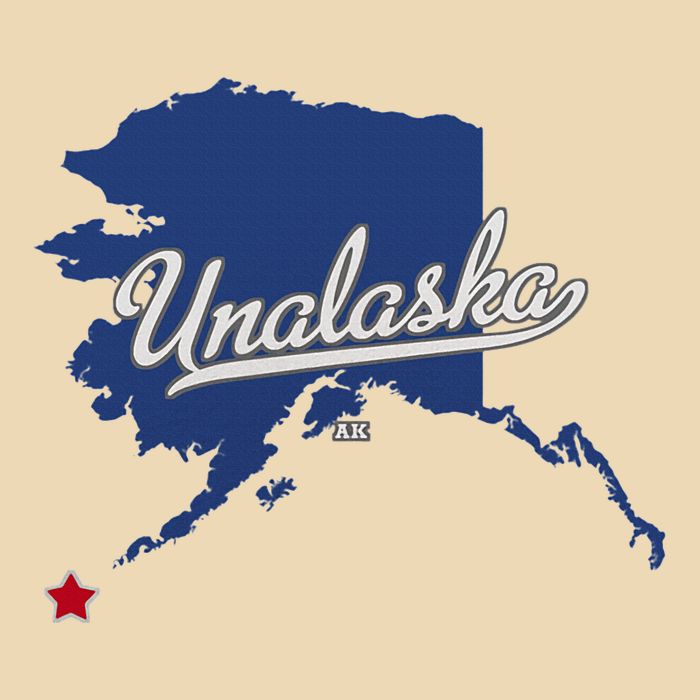 Unalaska Alaska Ak Map Drawstring Bag