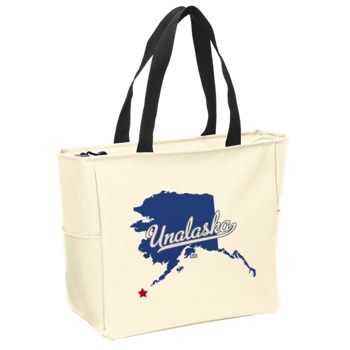 Unalaska Alaska Ak Map Zip Tote Bag