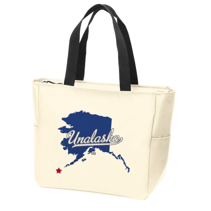 Unalaska Alaska Ak Map Zip Tote Bag