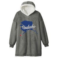 Unalaska Alaska Ak Map Hooded Wearable Blanket