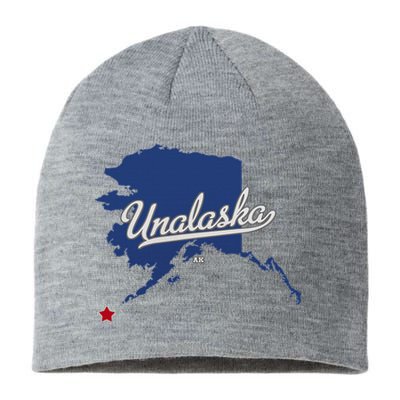 Unalaska Alaska Ak Map Sustainable Beanie