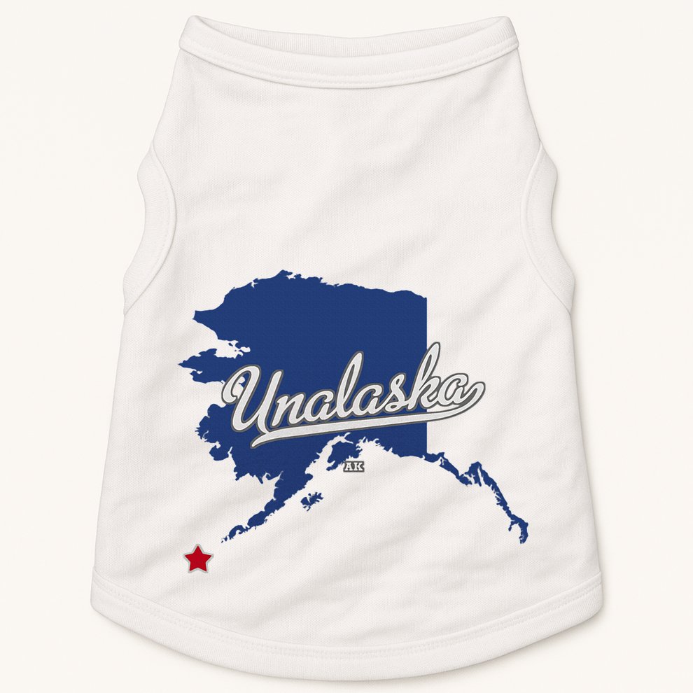 Unalaska Alaska Ak Map Doggie Tank