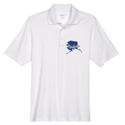 Unalaska Alaska Ak Map Men's Origin Performance Piqué Polo