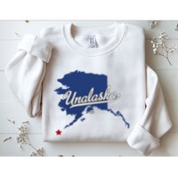 Unalaska Alaska Ak Map Sweatshirt